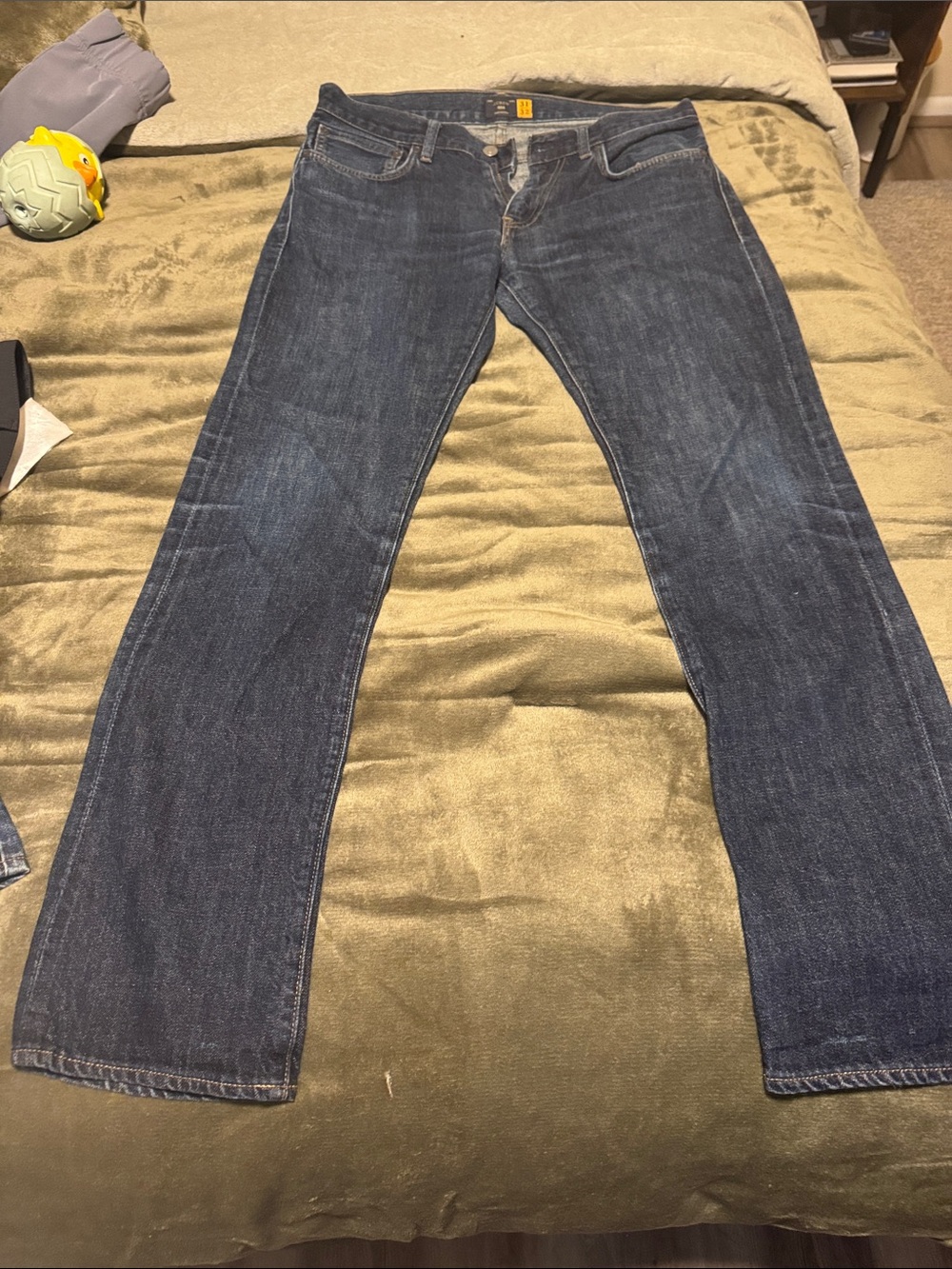 J. Crew Men's Bootcut Jeans - Dark Indigo Blue